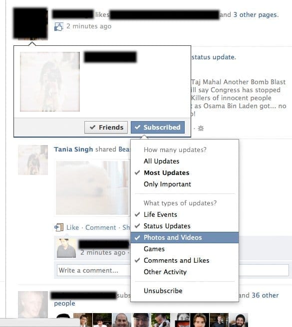 Facebook Updates – Subscriptions & Smart Lists