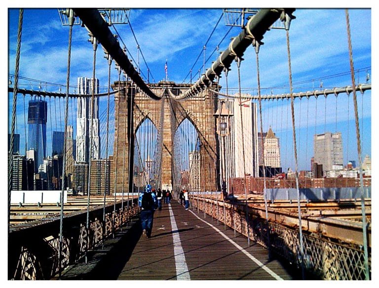 Brooklyn Bridge in the Winter Sun